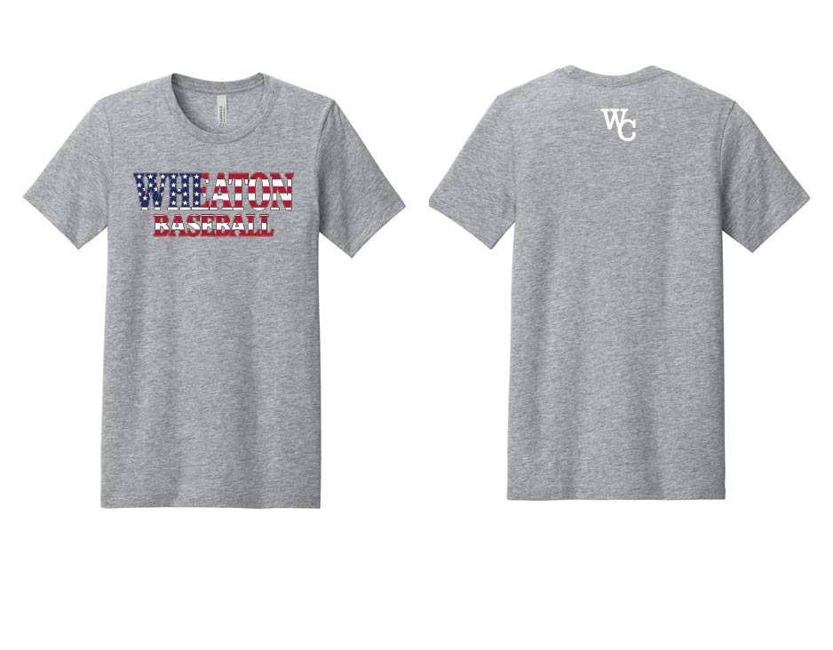 Wheaton Baseball: Bella Canvas Flag Tee