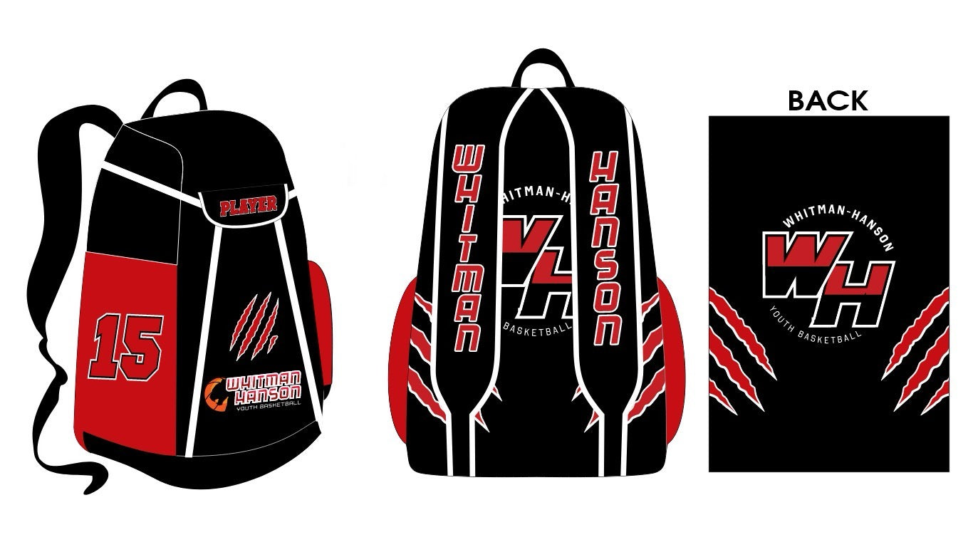 Whitman Hanson Basketball: Personalized Player Ball Bag