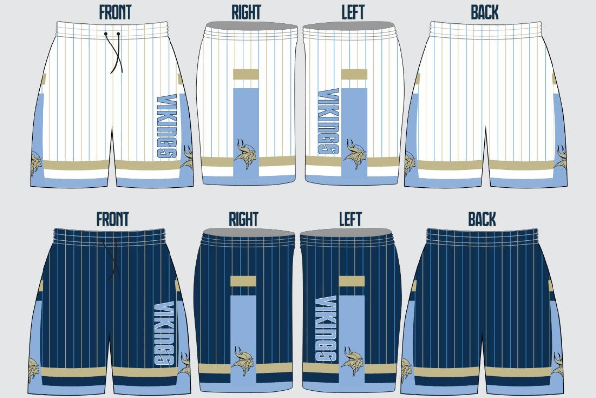 EBYBA: East Bridgewater Uniform Shorts White and Blue-GIRLS' SIZING