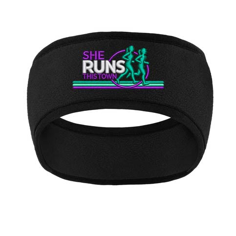 She Runs This Town: Embroidered Fleece Headband