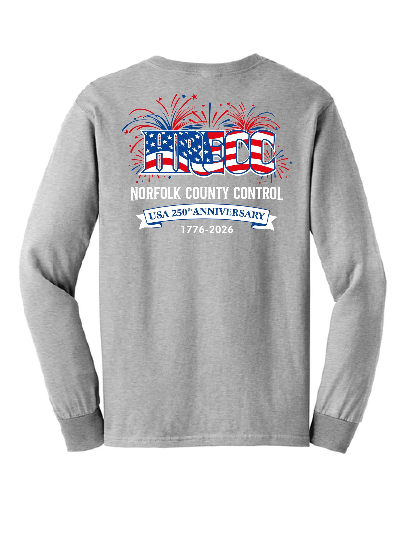 HRECC Stars and Stripes: Gildan DryBlend 50 Cotton/50 Poly Long Sleeve T-Shirt