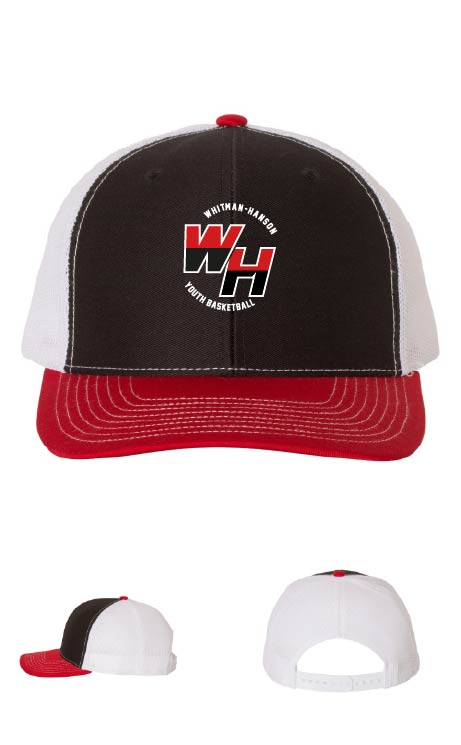 Whitman Hanson Basketball: Embroidered Mesh Back Snapback Cap