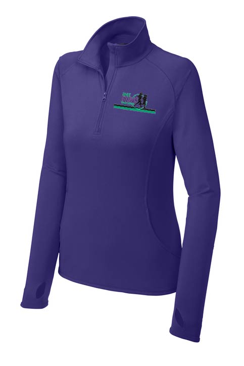 She Runs This Town: Women's Embroidered Pullover Performance Quarter-Zip