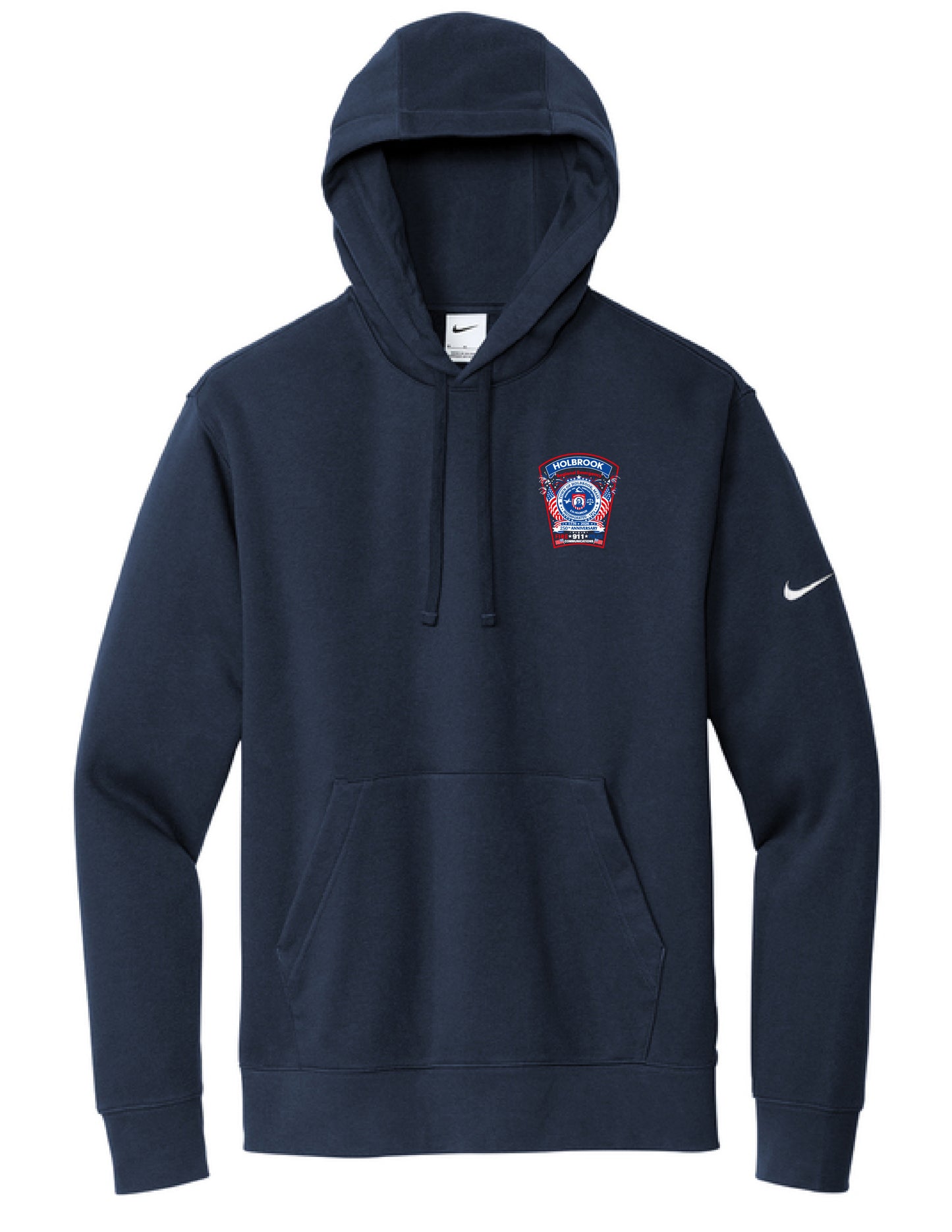 HRECC Stars and Stripes: Nike Club Fleece Sleeve Swoosh Pullover Hoodie