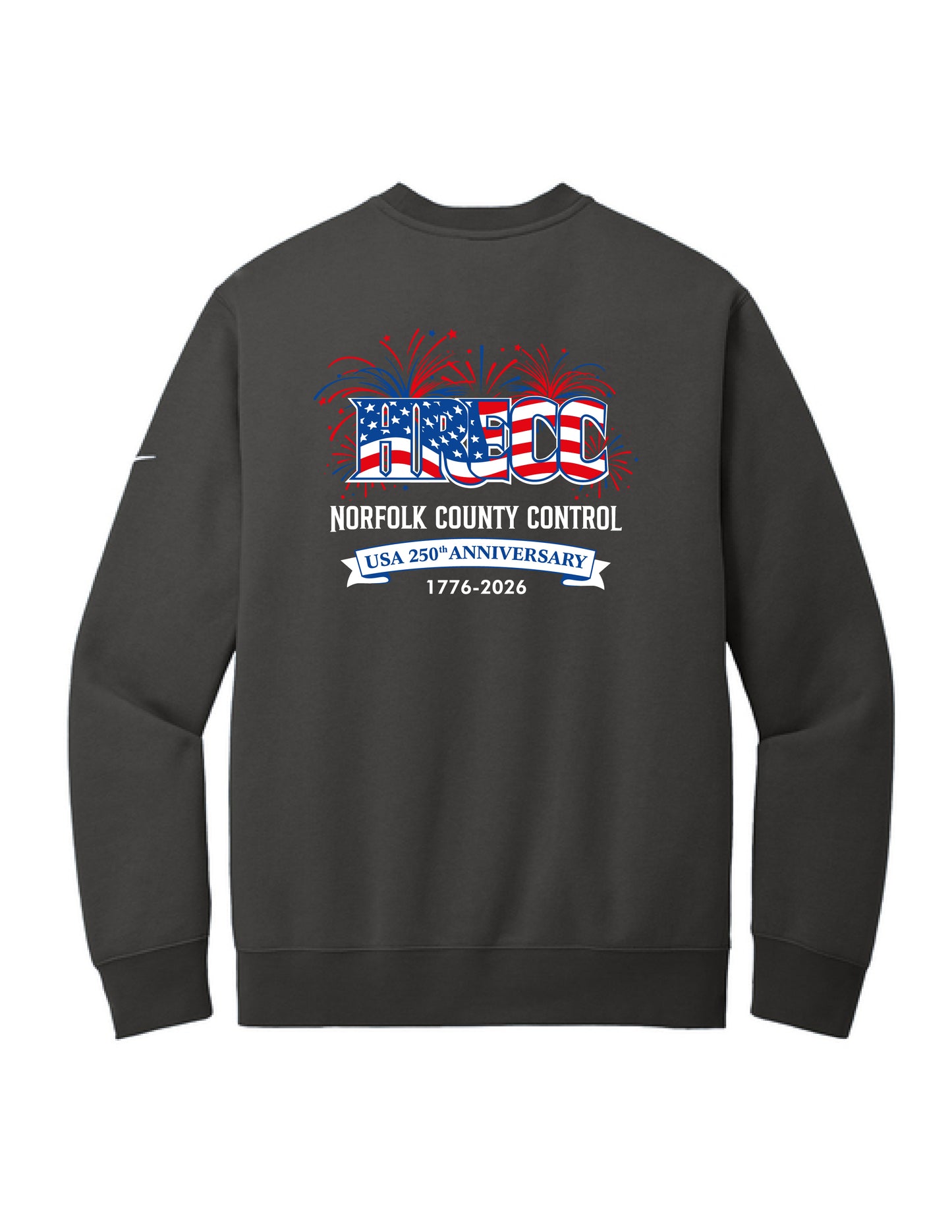 HRECC Stars and Stripes: Nike Club Fleece Sleeve Swoosh Crew