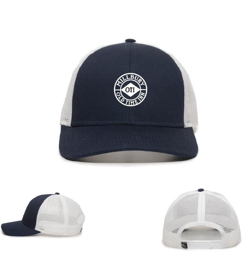 Millbury Old Time Inn: Embroidered Mesh Back Snap Back Trucker Hat