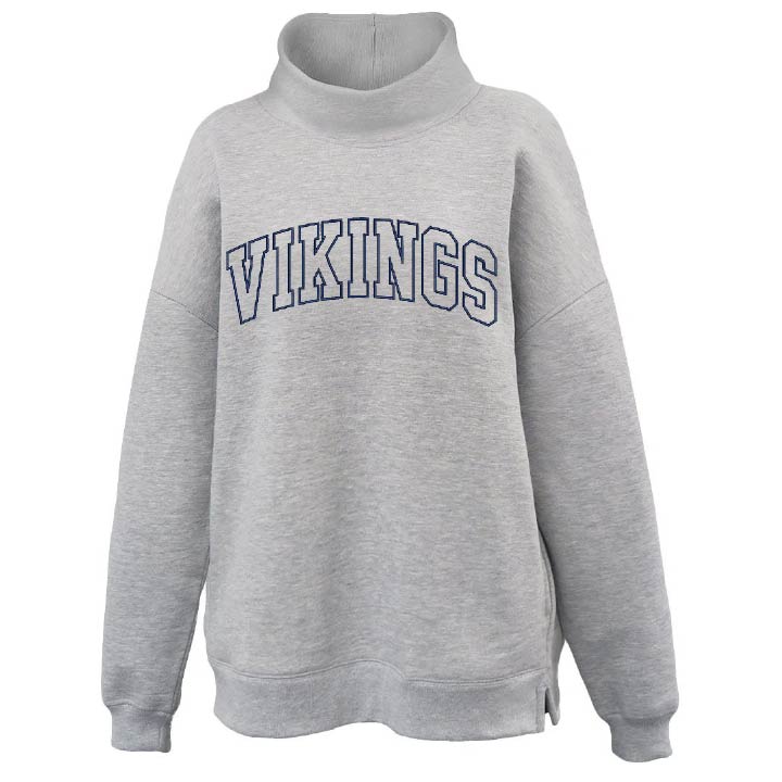 EBCCYF&C: Women's Embroidered Mock Neck Sweatshirt