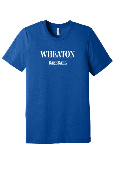 Wheaton College Baseball: Bella Canvas Triblend T-Shirt *Adult and Youth Sizes*