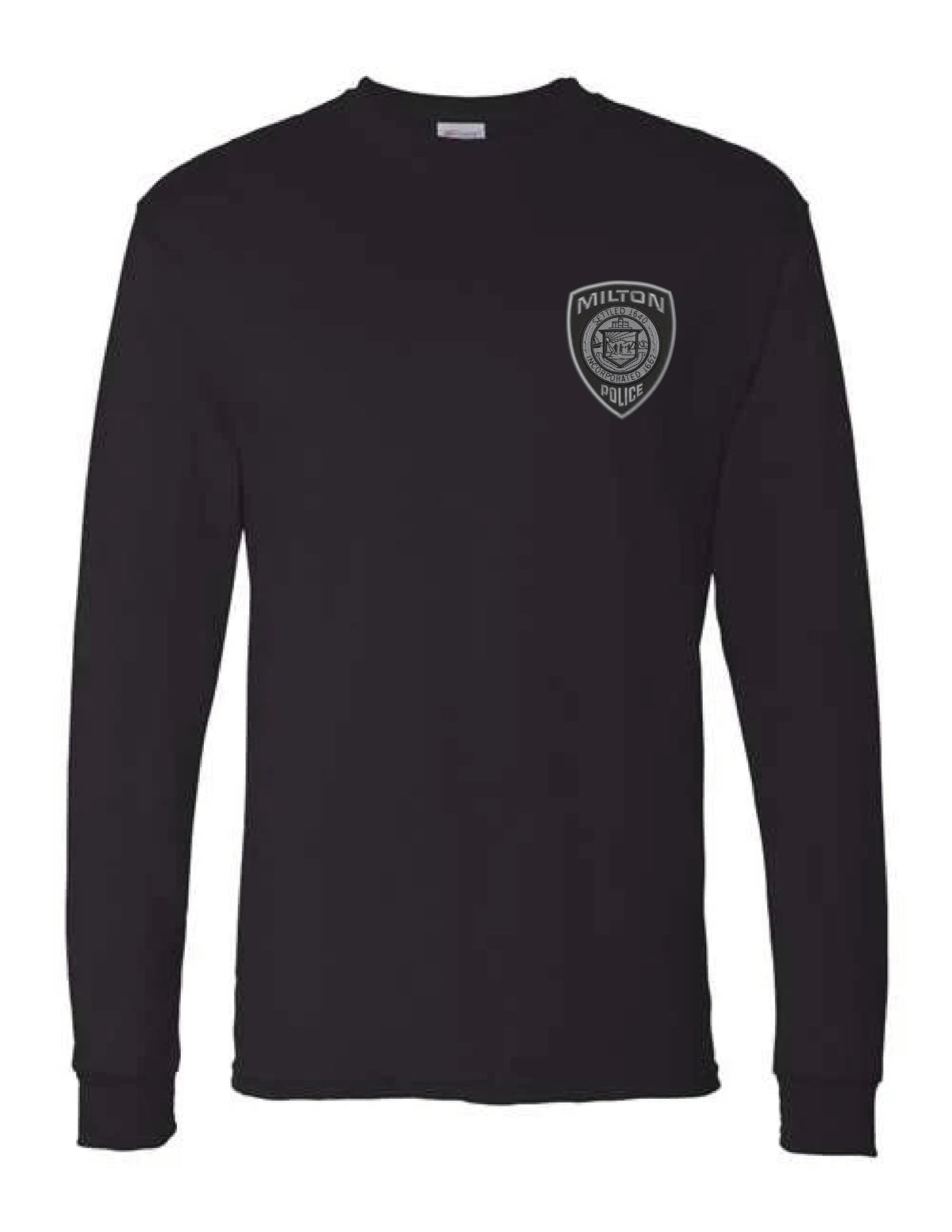 Milton Police: Hanes Unisex Cotton Long Sleeve T-Shirt