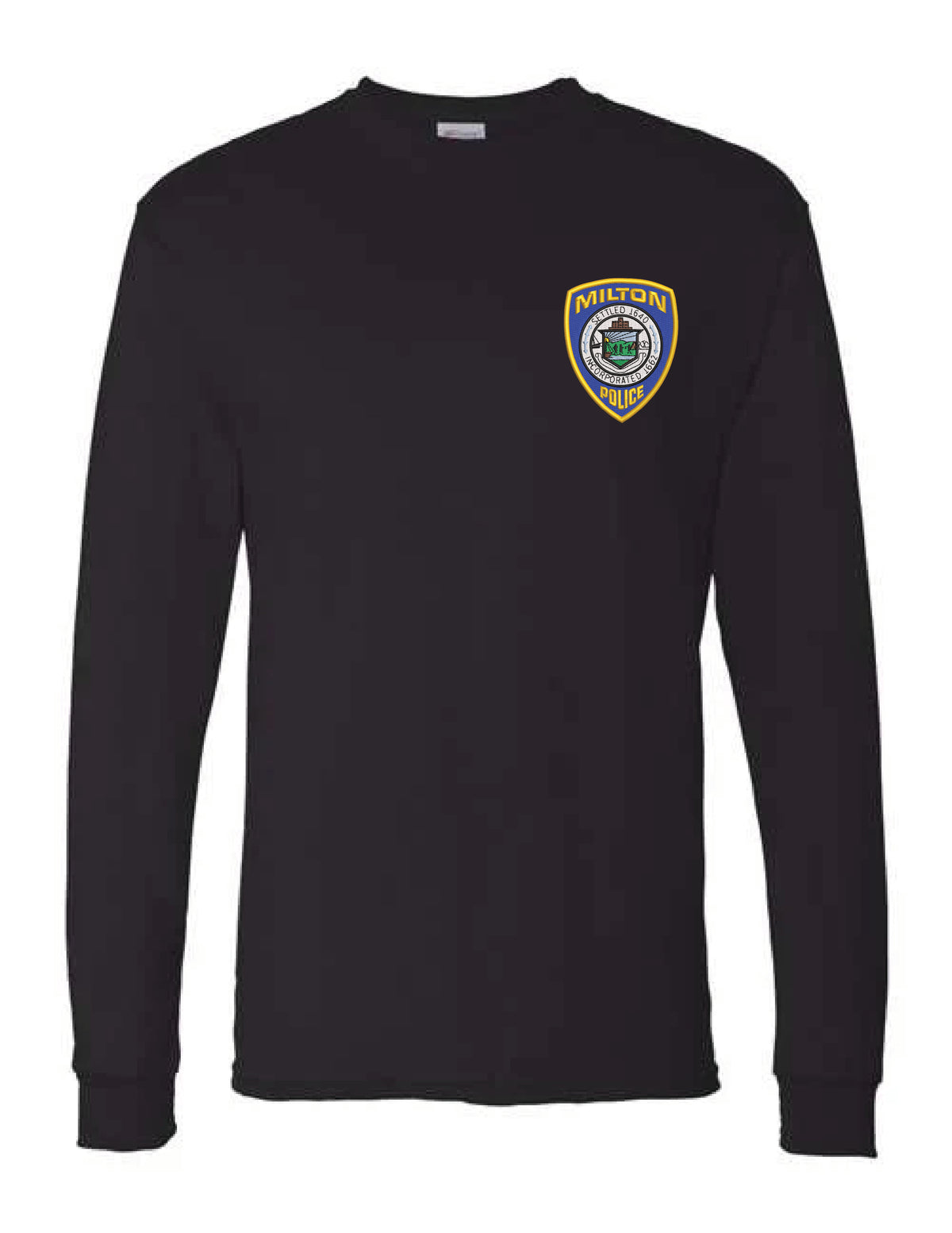 Milton Police: Hanes Unisex Cotton Long Sleeve T-Shirt