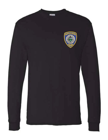 Milton Police: Hanes Unisex Cotton Long Sleeve T-Shirt