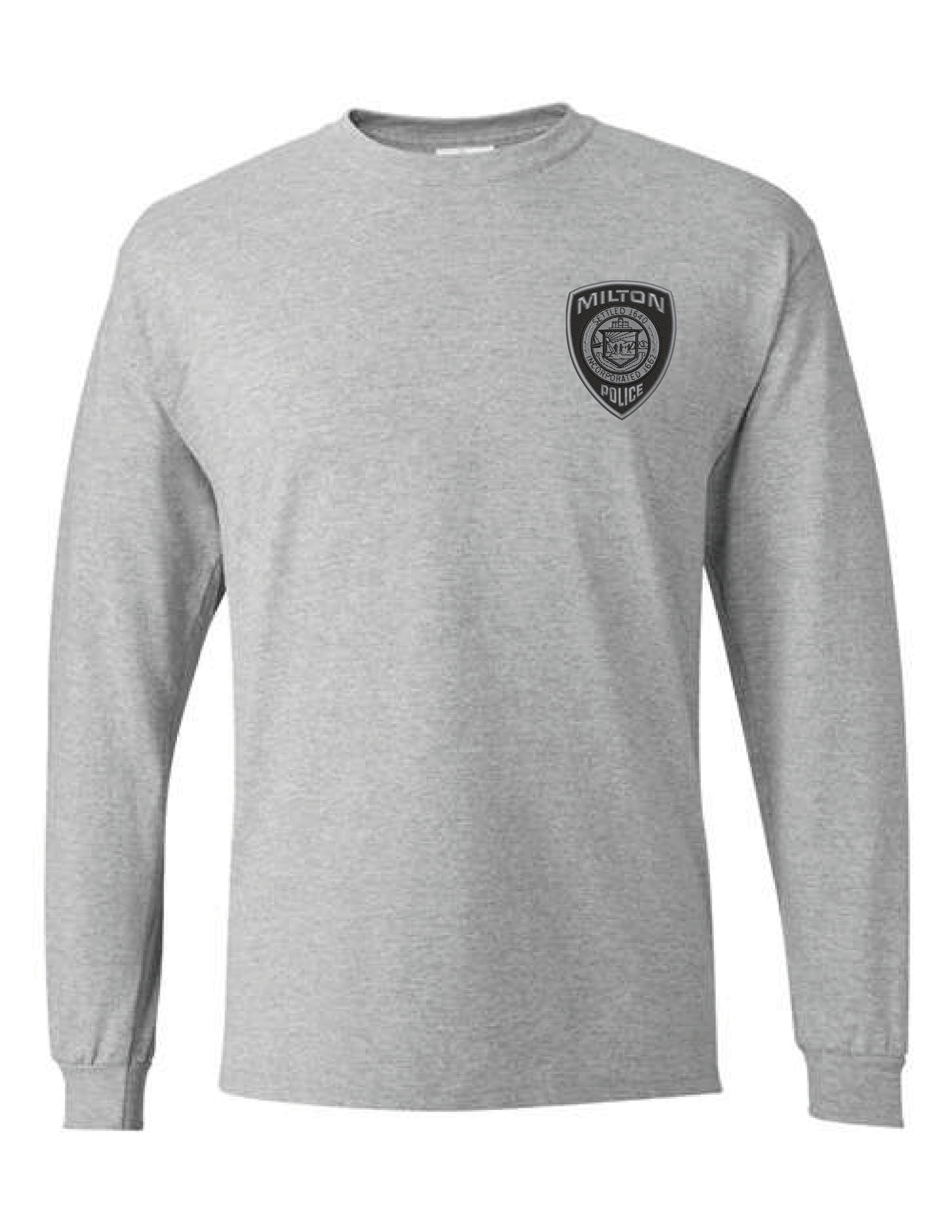 Milton Police: Hanes Unisex Cotton Long Sleeve T-Shirt