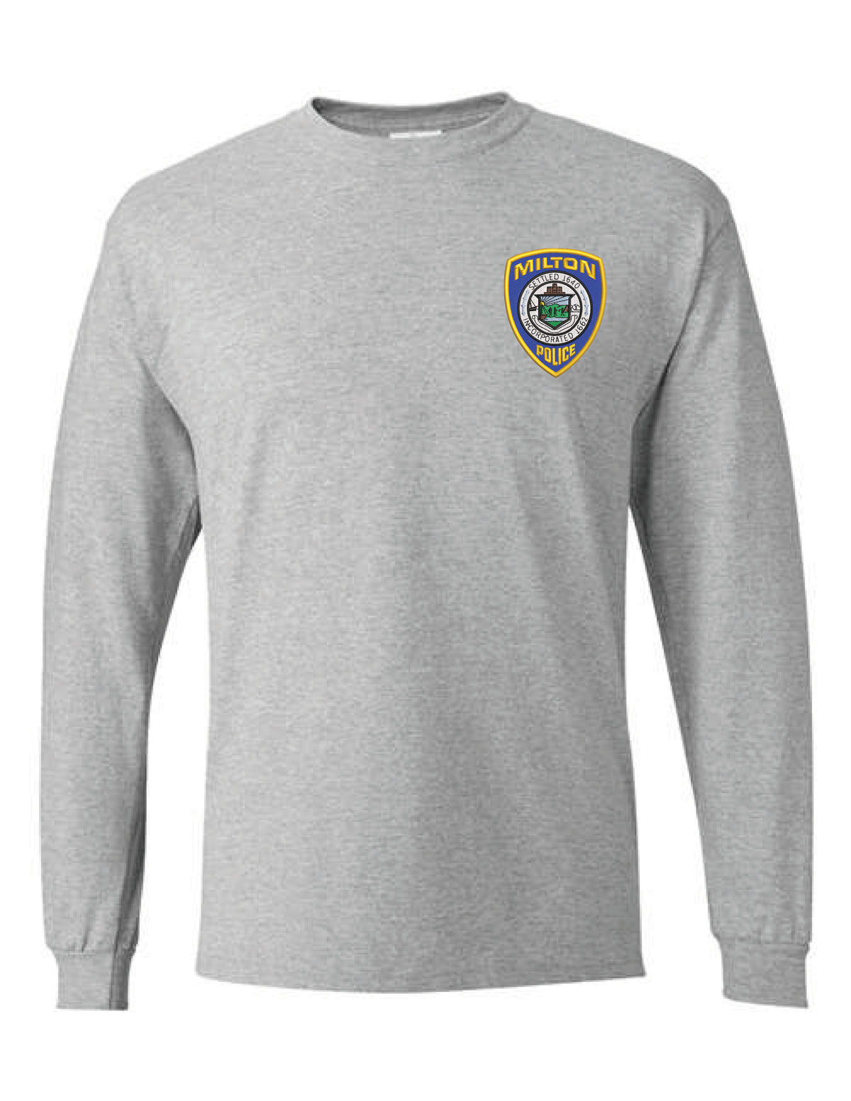 Milton Police: Hanes Unisex Cotton Long Sleeve T-Shirt