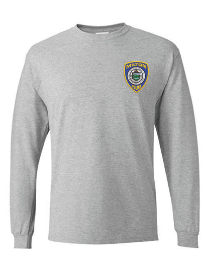 Milton Police: Hanes Unisex Cotton Long Sleeve T-Shirt