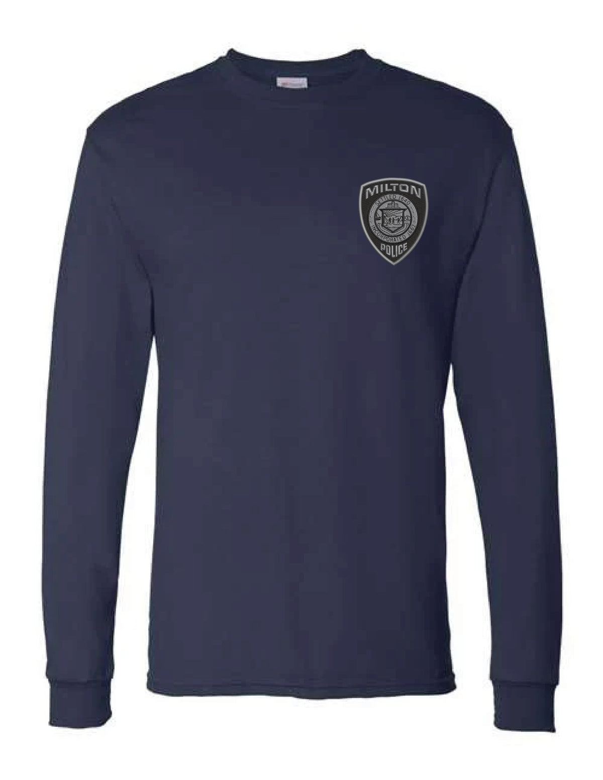 Milton Police: Hanes Unisex Cotton Long Sleeve T-Shirt