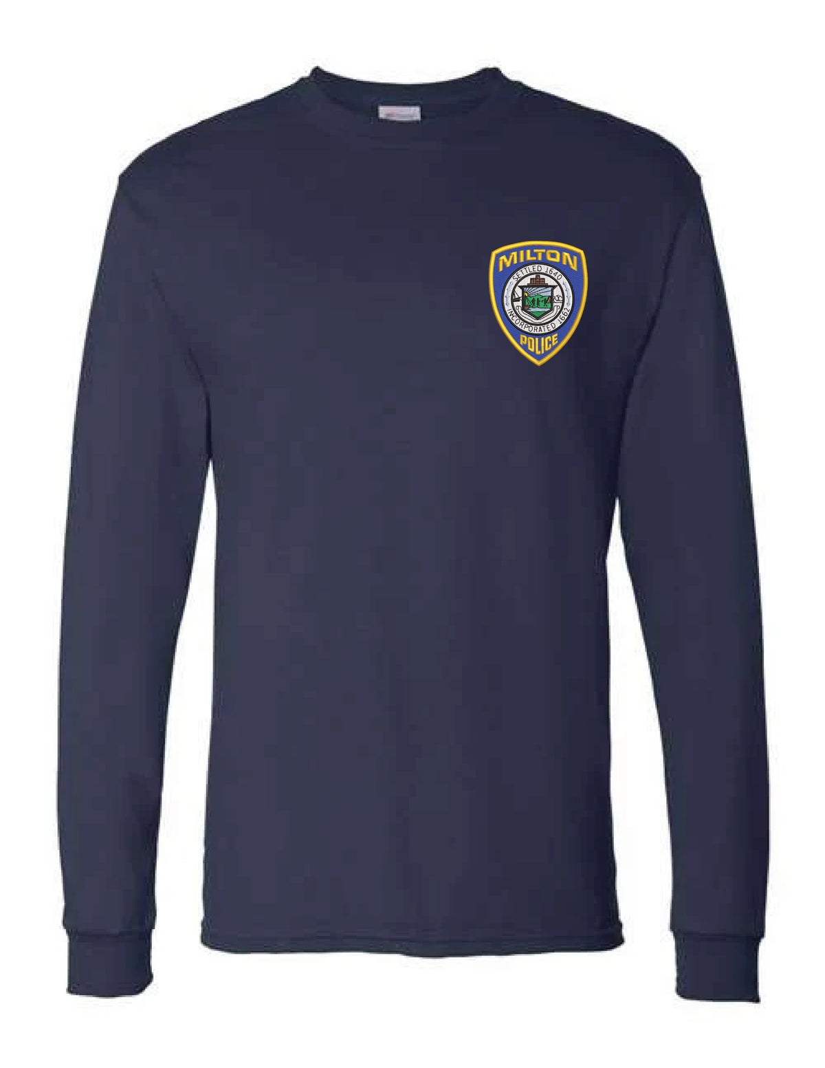 Milton Police: Hanes Unisex Cotton Long Sleeve T-Shirt