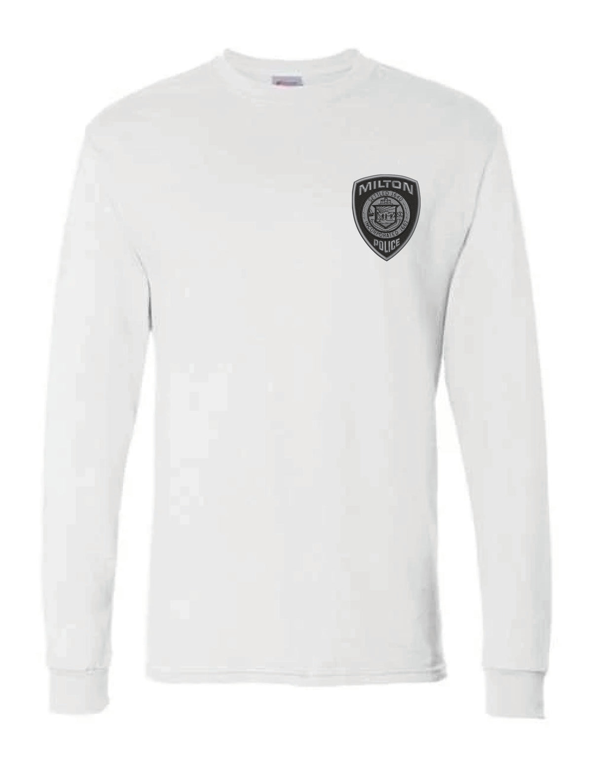 Milton Police: Hanes Unisex Cotton Long Sleeve T-Shirt