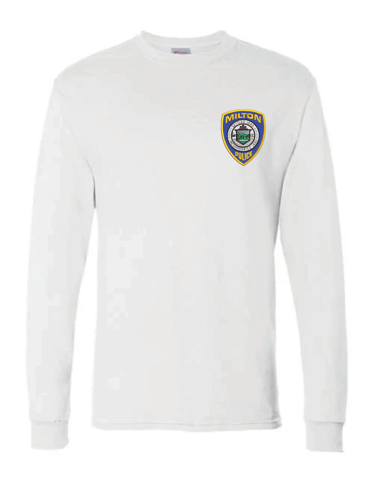Milton Police: Hanes Unisex Cotton Long Sleeve T-Shirt