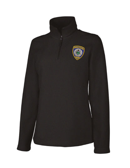 Milton Police: Women's Microfleece Quarter-Zip Pullover