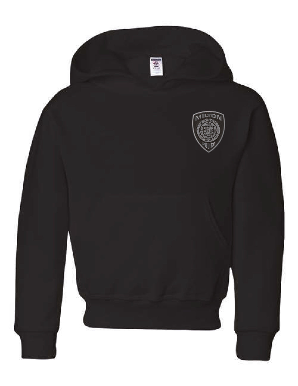 Milton Police: Youth Jerzees Hooded Sweatshirt