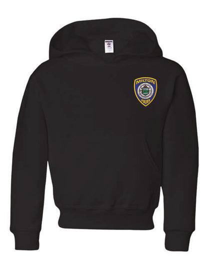 Milton Police: Youth Jerzees Hooded Sweatshirt