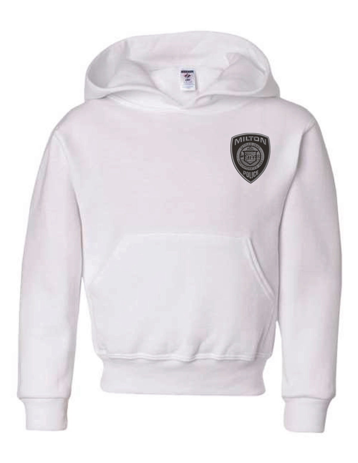 Milton Police: Youth Jerzees Hooded Sweatshirt