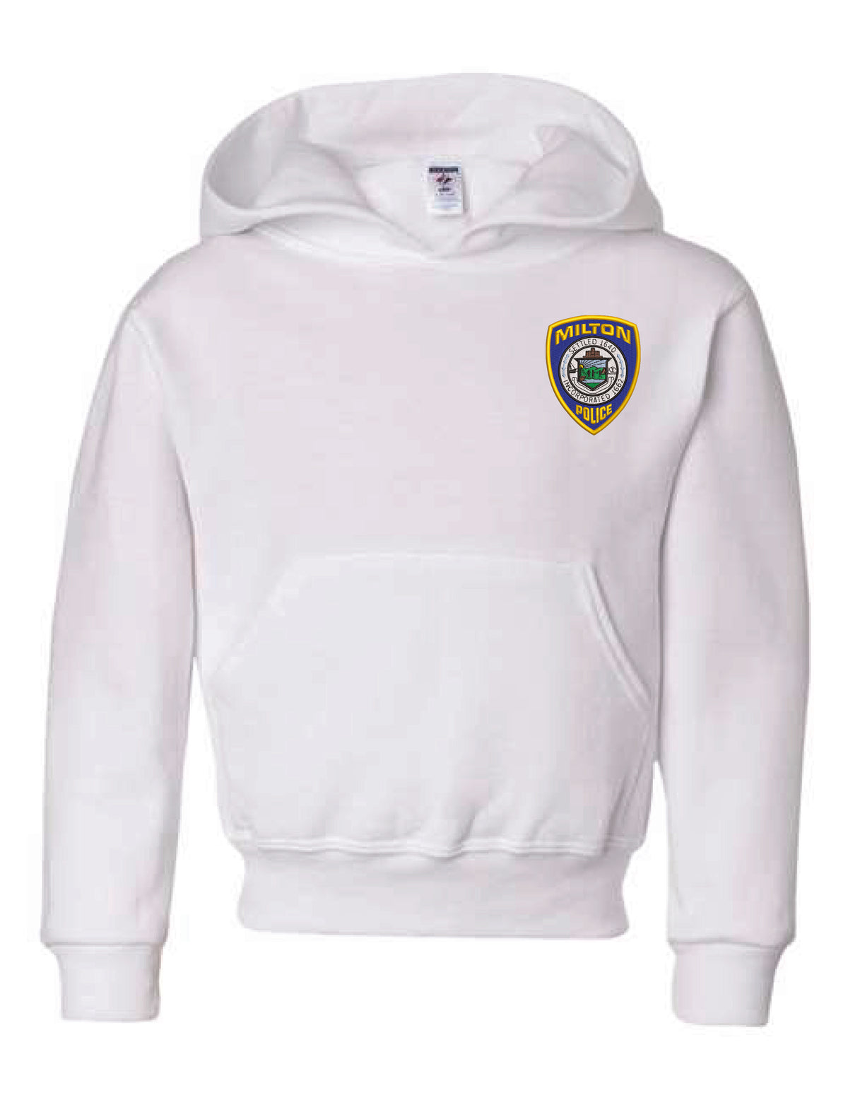 Milton Police: Youth Jerzees Hooded Sweatshirt