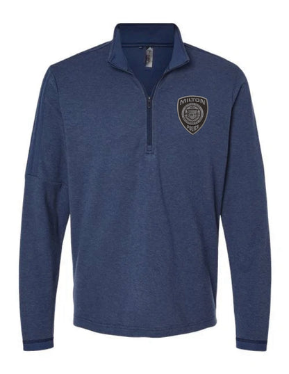 Milton Police: Adidas Men's 3-Stripes Quarter-Zip Sweater Pullover