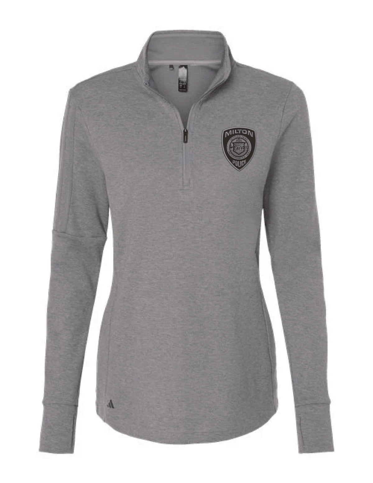 Milton Police: Adidas Women's 3-Stripes Quarter-Zip Sweater Pullover