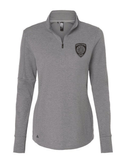 Milton Police: Adidas Women's 3-Stripes Quarter-Zip Sweater Pullover