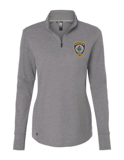 Milton Police: Adidas Women's 3-Stripes Quarter-Zip Sweater Pullover
