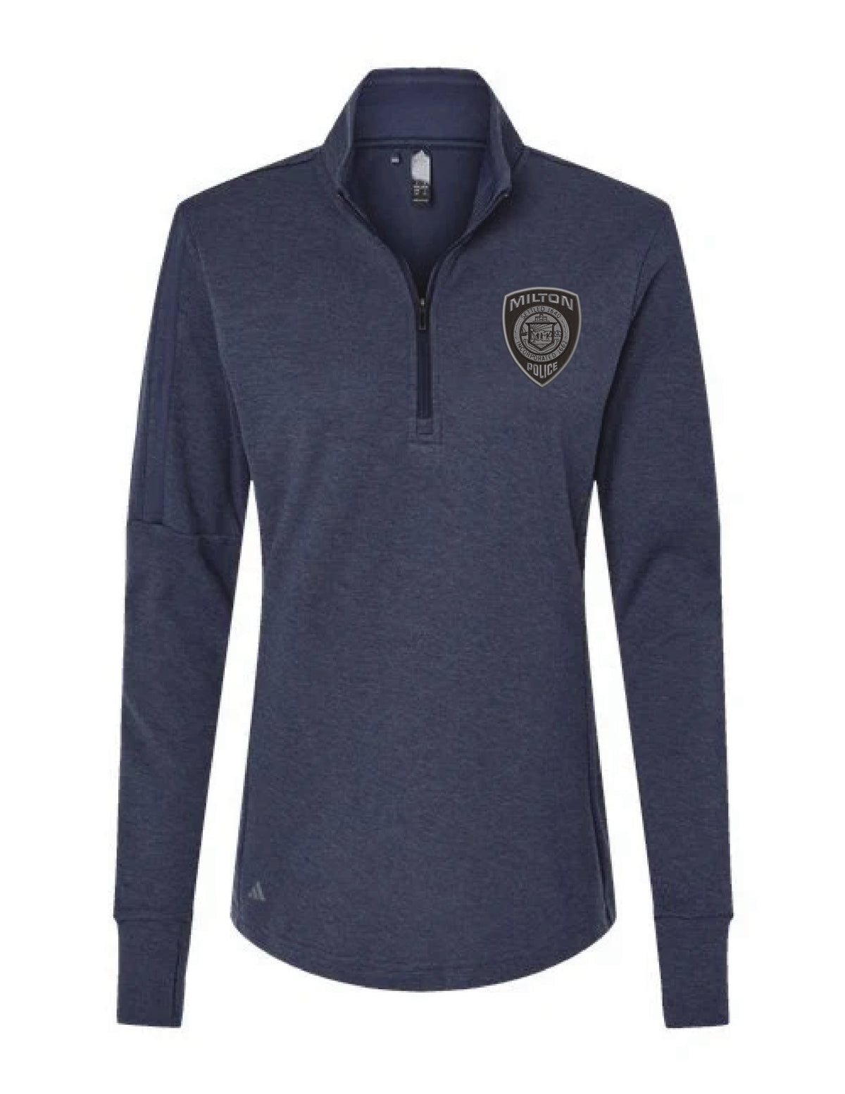 Milton Police: Adidas Women's 3-Stripes Quarter-Zip Sweater Pullover