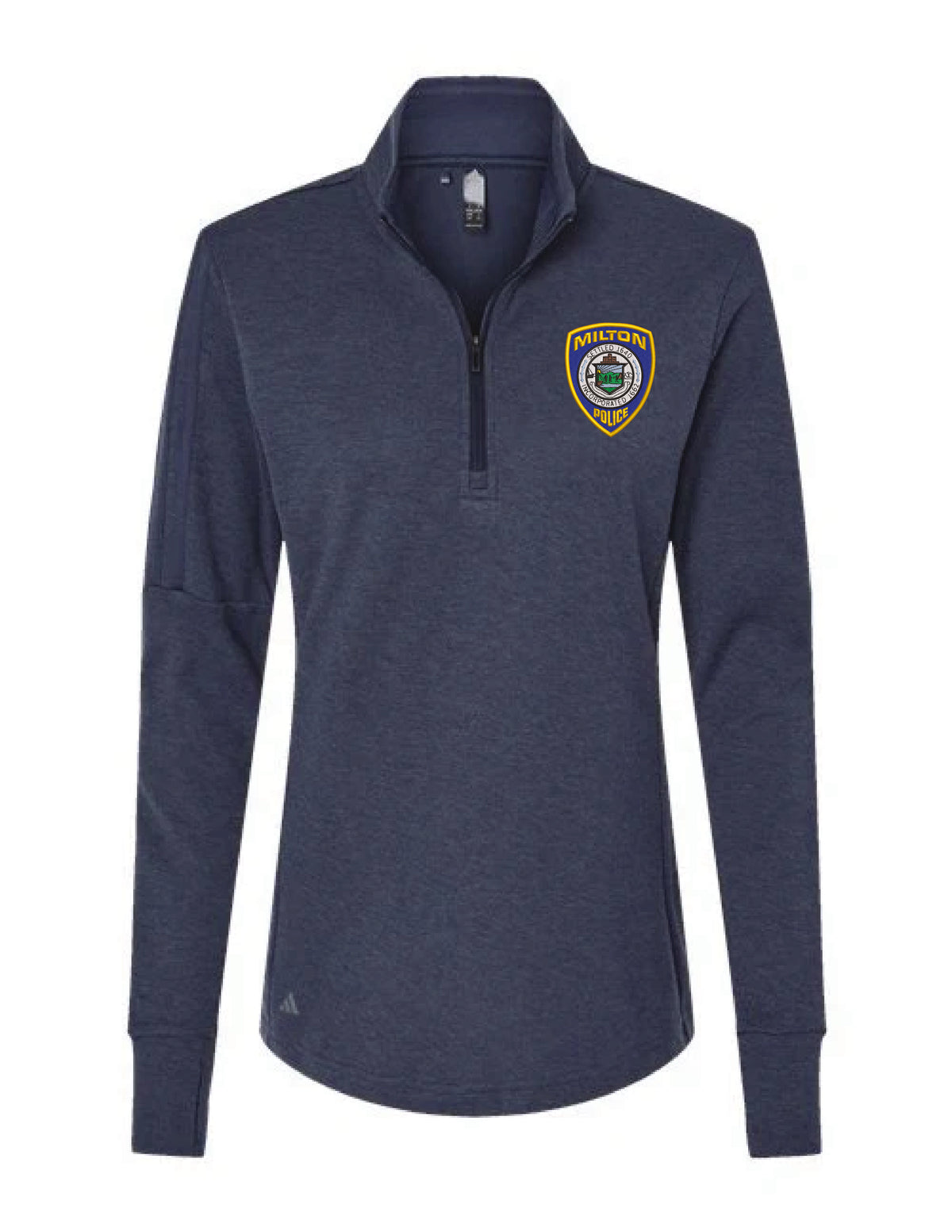 Milton Police: Adidas Women's 3-Stripes Quarter-Zip Sweater Pullover