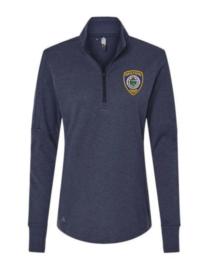 Milton Police: Adidas Women's 3-Stripes Quarter-Zip Sweater Pullover