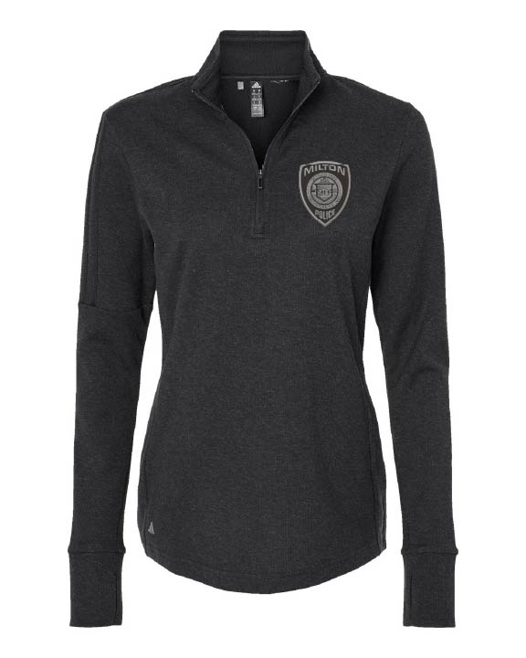 Milton Police: Adidas Women's 3-Stripes Quarter-Zip Sweater Pullover