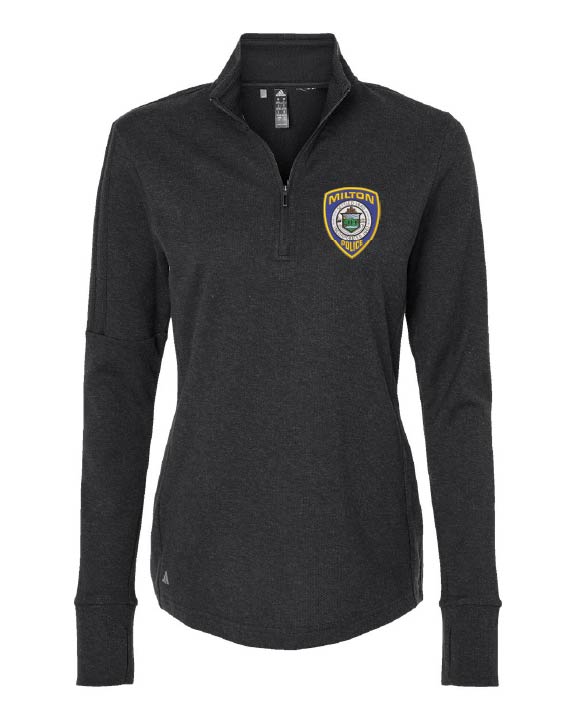 Milton Police: Adidas Women's 3-Stripes Quarter-Zip Sweater Pullover