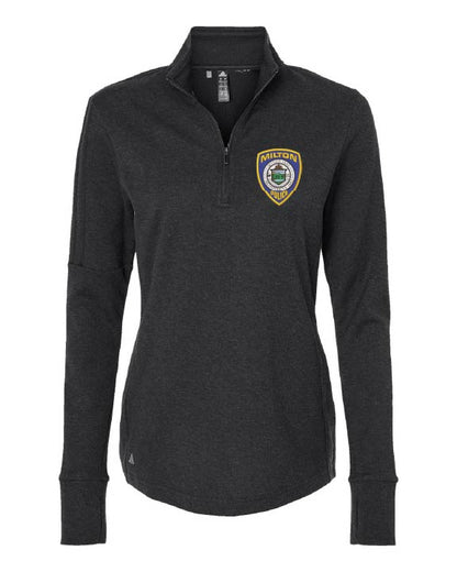 Milton Police: Adidas Women's 3-Stripes Quarter-Zip Sweater Pullover