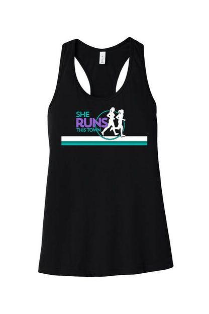 She Runs This Town: Bella Canvas Racerback Tank
