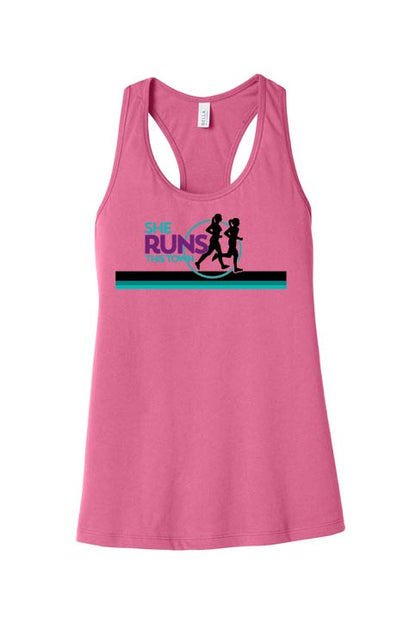 She Runs This Town: Bella Canvas Racerback Tank
