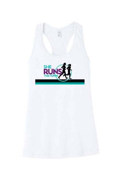 She Runs This Town: Bella Canvas Racerback Tank