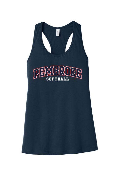 Pembroke Baseball and Softball: Women's Bella Canvas Pembroke Softball Racerback Tank