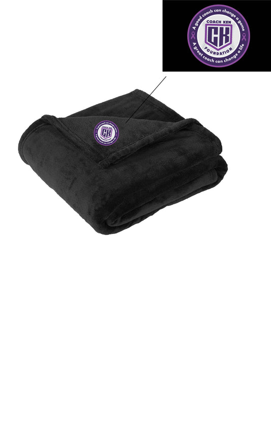 Coach Ken-Embroidered Plush Blanket