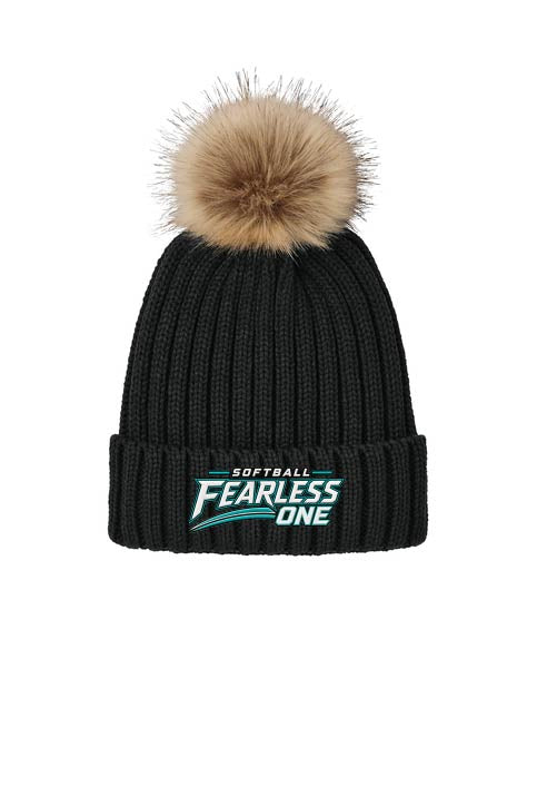 Fearless Softball: Faux Fur Pom Beanie