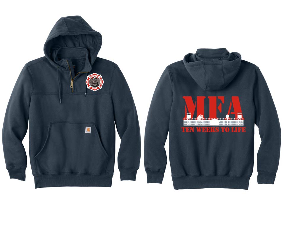 MFA: Carhartt Rain Defender Paxton Heavyweight Hooded Zip Mock Sweatshirt