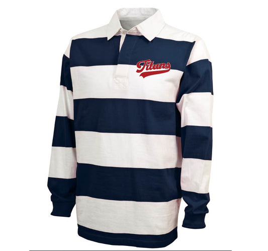 Pembroke Baseball and Softball: Embroidered Titans Rugby Shirt