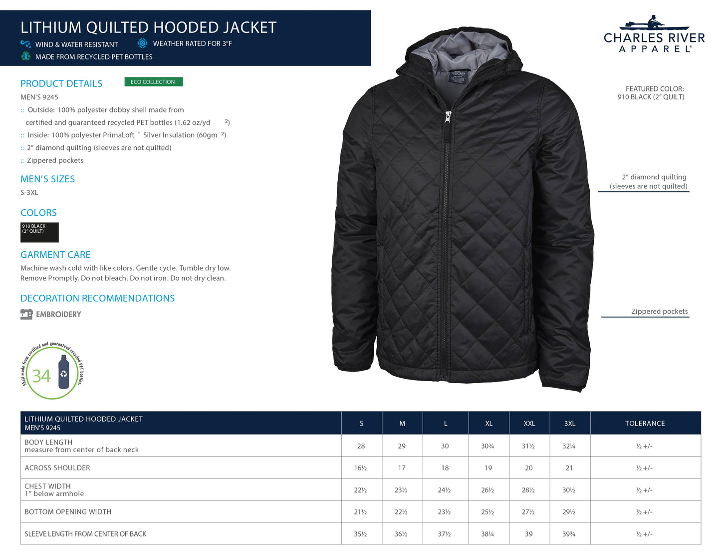 HRECC: Charles River Men's Quilted Jacket