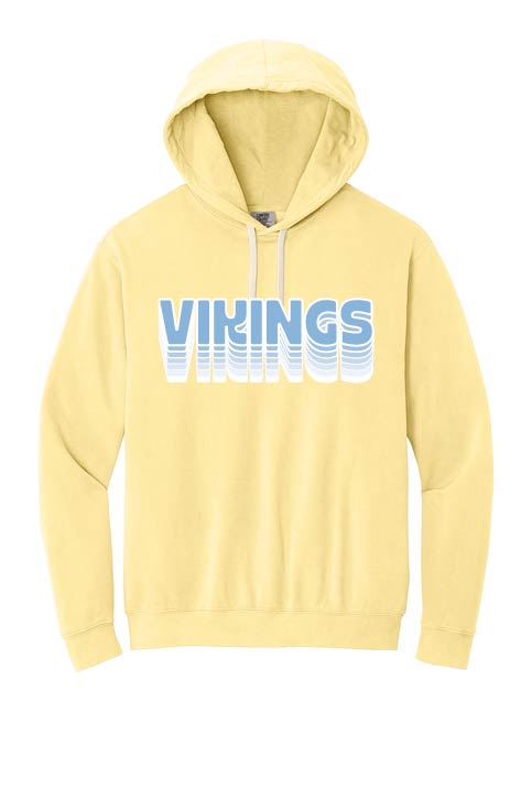 Go Vikings Sports: Comfort Colors Lightweight Retro Vikings Hoodie