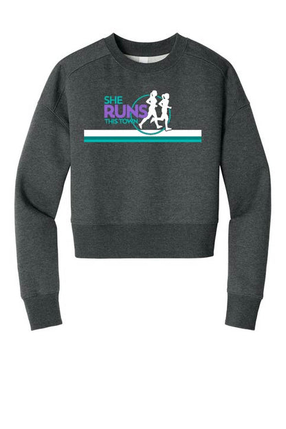 She Runs This Town: District Cropped Fleece Sweatshirt