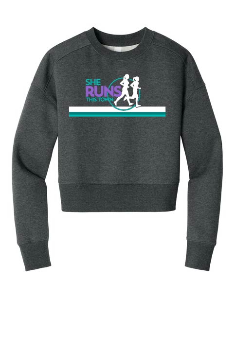 She Runs This Town: District Cropped Fleece Sweatshirt