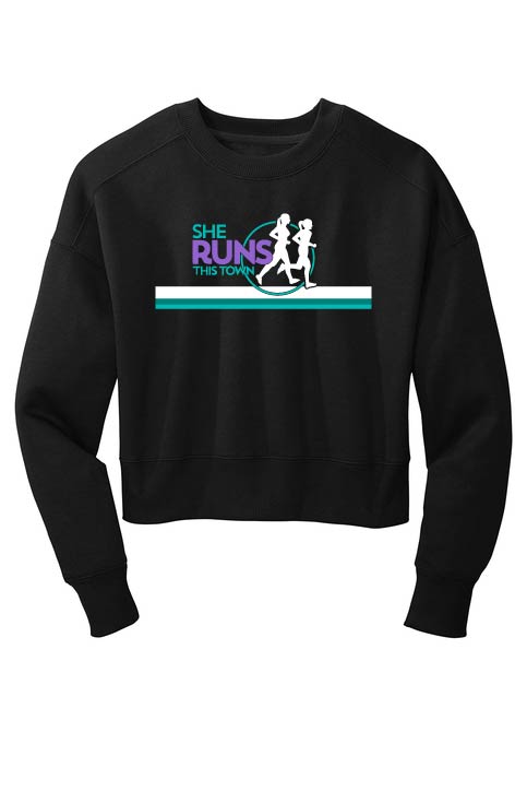 She Runs This Town: District Cropped Fleece Sweatshirt